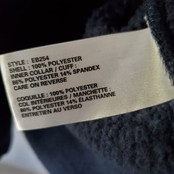 Eddie Bauer Men's Size L INDIO Embroidered Navy Blue 1/4 Quarter-Zip Pullover - Picture 8 of 12